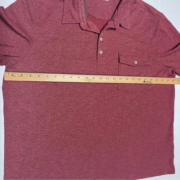 UNTUCKit Men's Matthieu Long Sleeve Polo Shirt Berry Size 2XL casual office - Picture 9 of 10